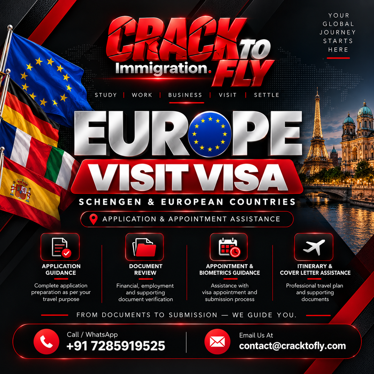 Europe / Schengen — Crack To Fly catalogue artwork